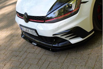Накладка сплиттер на передний бампер на Volkswagen Golf VII GTI Clubsport
